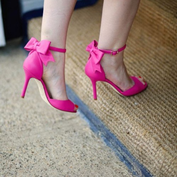 kate spade Shoes - Kate Spade Pink Leather Sandal with bow detail size 8